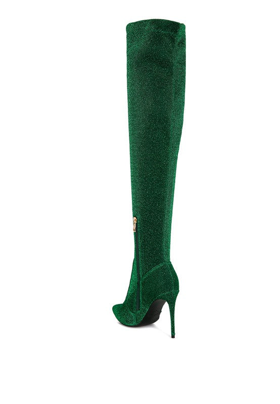 Tigerlily High Heel Knitted Long Boots by Rag Company | Fleurcouture