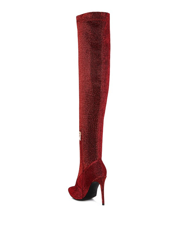 Tigerlily High Heel Knitted Long Boots by Rag Company | Fleurcouture