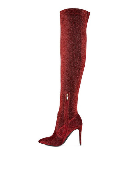 Tigerlily High Heel Knitted Long Boots by Rag Company | Fleurcouture