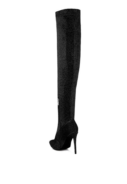 Tigerlily High Heel Knitted Long Boots by Rag Company | Fleurcouture