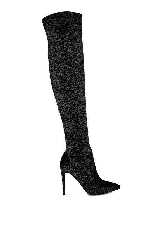 Tigerlily High Heel Knitted Long Boots by Rag Company | Fleurcouture