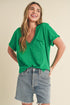 Til V-Neck Baby Top CORAL S by Aemi + Co | Fleurcouture