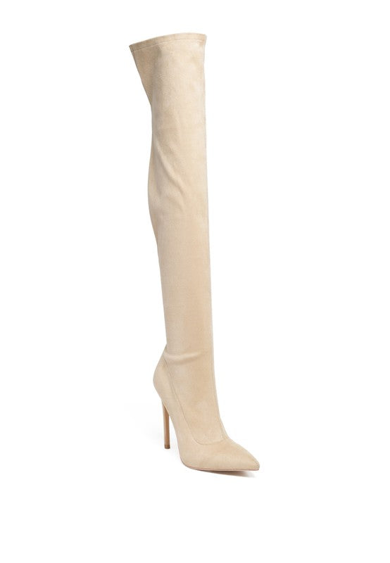 Tilera Stretch Over The Knee Stiletto Boots by Rag Company | Fleurcouture