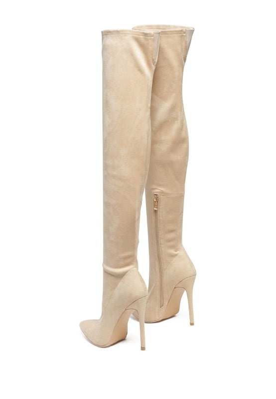 Tilera Stretch Over The Knee Stiletto Boots by Rag Company | Fleurcouture