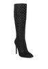 Tinkles Quilted High Heeled Calf Boots Black 5 by Rag Company | Fleurcouture