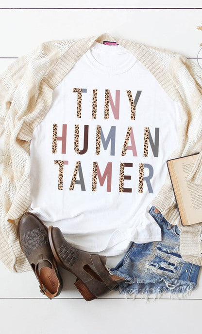 Tiny Human Tamer graphic tee PLUS by Kissed Apparel | Fleurcouture