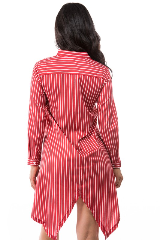 TOP SHIRT DRESS RED by By Claude | Fleurcouture