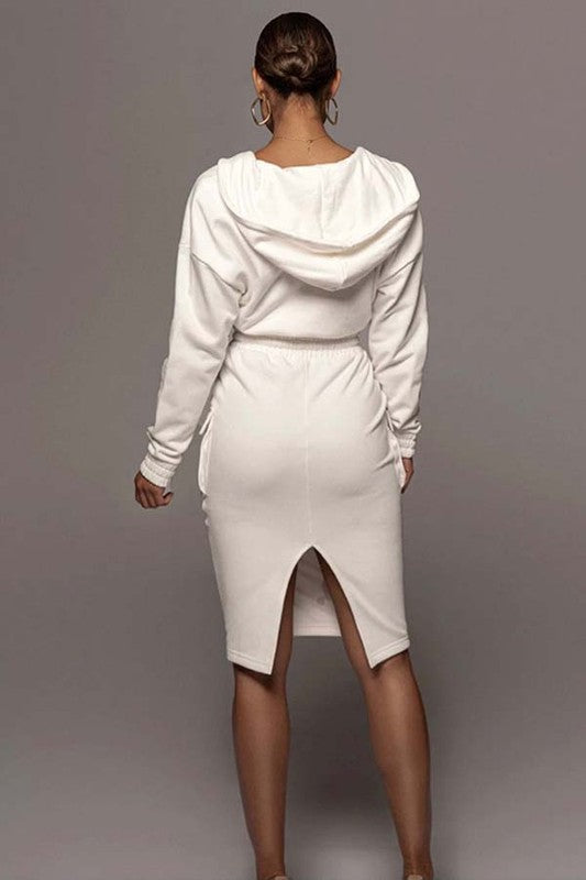 TOP TWO PIECE DRESS SET WHITE by By Claude | Fleurcouture