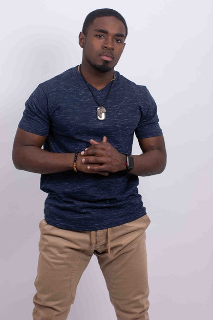 Tri-Blend V-Neck T-Shirt Navy S by Generation XYZ | Fleurcouture