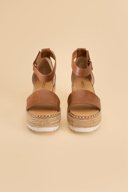 TUCKIN-S Platform Sandals TAN by Fortune Dynamic | Fleurcouture