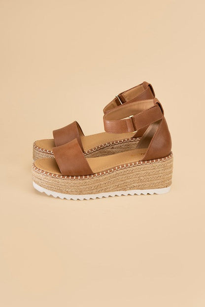 TUCKIN-S Platform Sandals TAN by Fortune Dynamic | Fleurcouture