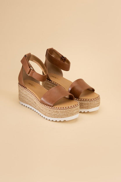 TUCKIN-S Platform Sandals TAN by Fortune Dynamic | Fleurcouture