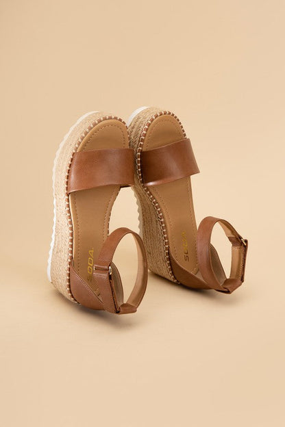 TUCKIN-S Platform Sandals TAN by Fortune Dynamic | Fleurcouture