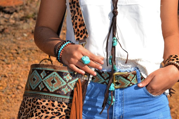 Turquoise Chunk on Cuff Ring turquoise 1 by The Jewelry Junkie | Fleurcouture