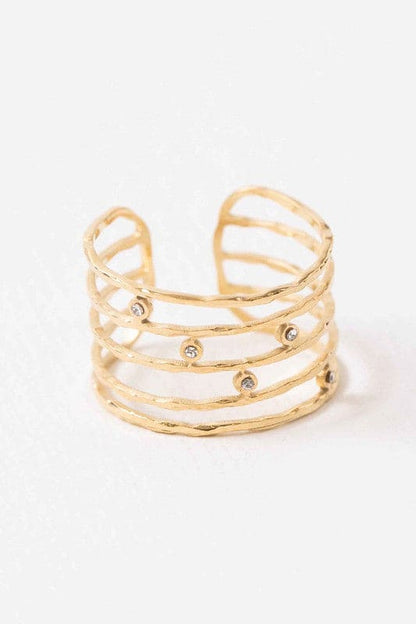 Twig Adjustable Ring Gold OS Rings by Lovoda | Fleurcouture