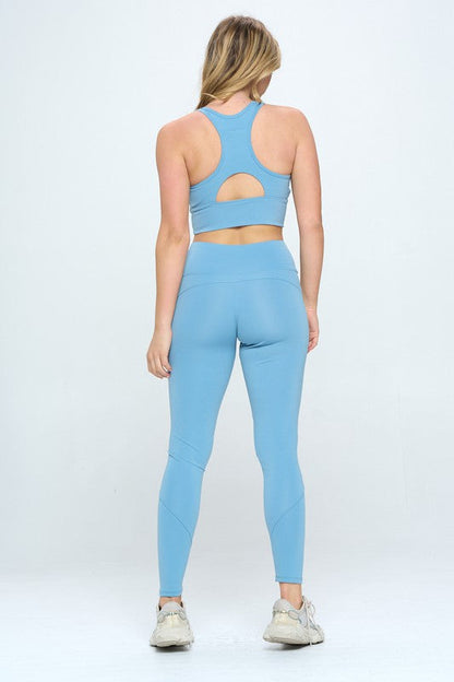 Two Piece Activewear Set with Cut-Out Detail by OTOS Active | Fleurcouture