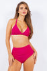 Two Piece High Waist with Rughe Front azalea S by Mermaid Swimwear | Fleurcouture