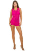 two piece swimsuit with jumpsuit coverup Fuschia S by Mermaid Swimwear | Fleurcouture
