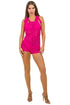 two piece swimsuit with jumpsuit coverup Fuschia S by Mermaid Swimwear | Fleurcouture