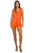 two piece swimsuit with jumpsuit coverup Orange S by Mermaid Swimwear | Fleurcouture