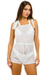 two piece swimsuit with jumpsuit coverup White S by Mermaid Swimwear | Fleurcouture