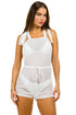 two piece swimsuit with jumpsuit coverup White S by Mermaid Swimwear | Fleurcouture