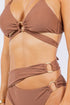 TWO PIECE WRAPPING WITH MULTI O RING BIKINI Coffee S by Mermaid Swimwear | Fleurcouture