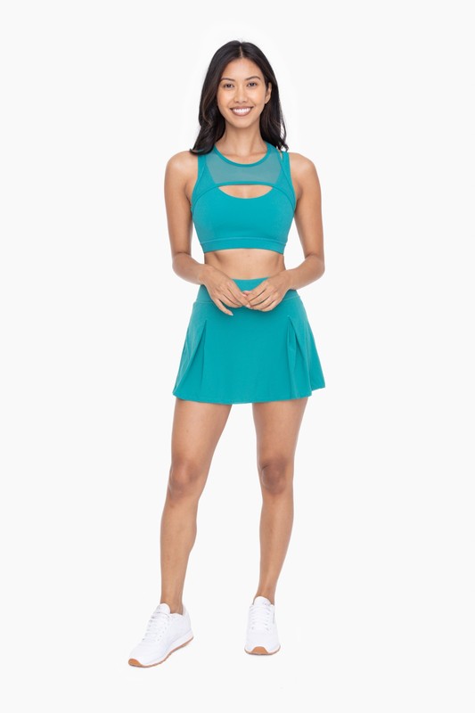 Two Pleat Active Tennis Skort by Mono B | Fleurcouture