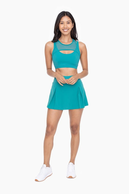 Two Pleat Active Tennis Skort by Mono B | Fleurcouture