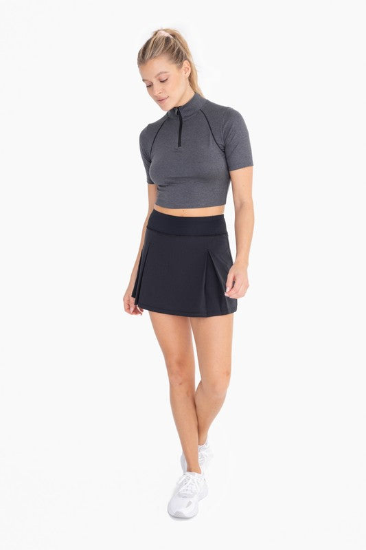 Two Pleat Active Tennis Skort by Mono B | Fleurcouture