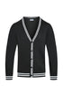 TWO STRIPE CARDIGAN BLACK 2XL Men&