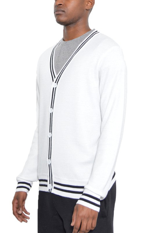 TWO STRIPE CARDIGAN Men&