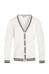 TWO STRIPE CARDIGAN WHITE 2XL Men&