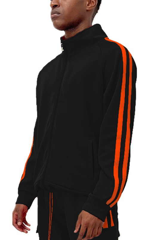 Two Stripe Track Jacket black orange S Men&