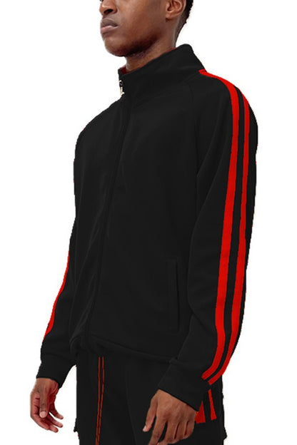 Two Stripe Track Jacket BLACK RED S Men&