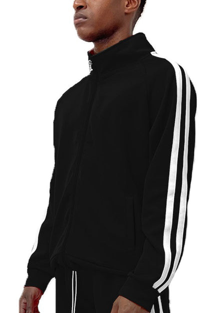 Two Stripe Track Jacket BLACK WHITE S Men&