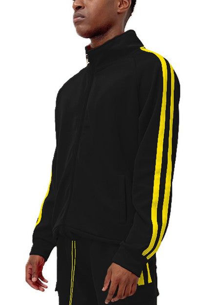 Two Stripe Track Jacket black yellow S Men&