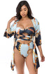 TWOPIECE SET SWIMWEAR BLUE FLORAL S by By Claude | Fleurcouture