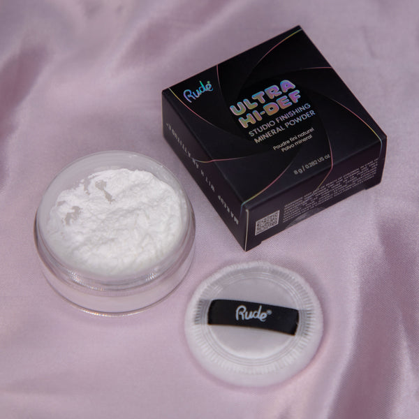 Ultra High Definition Studio Finishing Mineral Powder Setting Spray & Powder by Rude Cosmetics | Fleurcouture