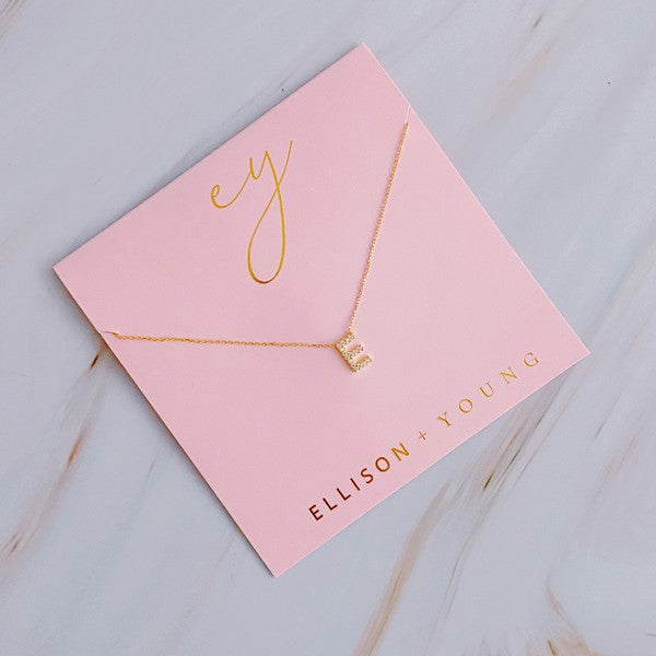 Understated Beauty Initial Necklace E OS by Ellison and Young | Fleurcouture