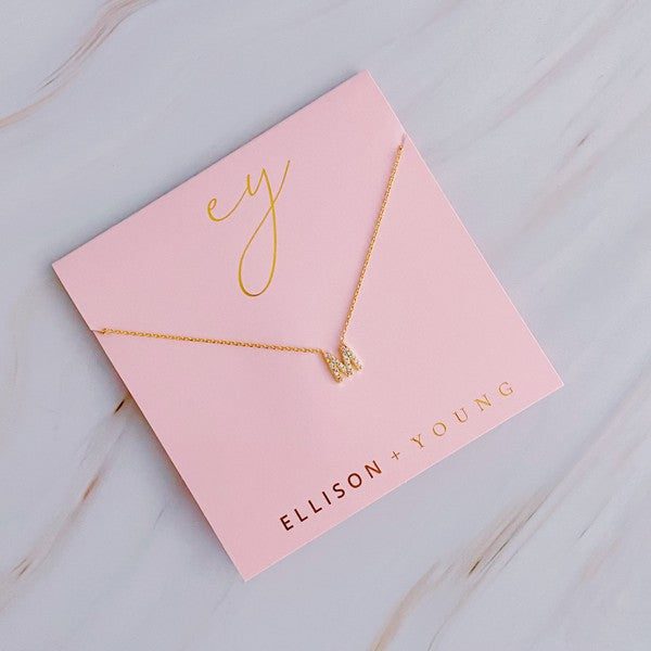 Understated Beauty Initial Necklace M OS by Ellison and Young | Fleurcouture