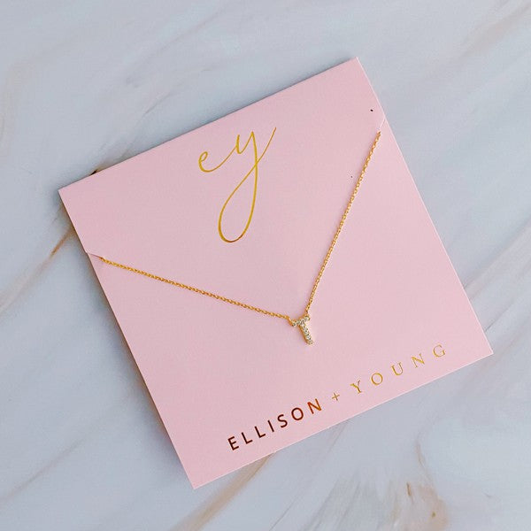 Understated Beauty Initial Necklace T OS by Ellison and Young | Fleurcouture