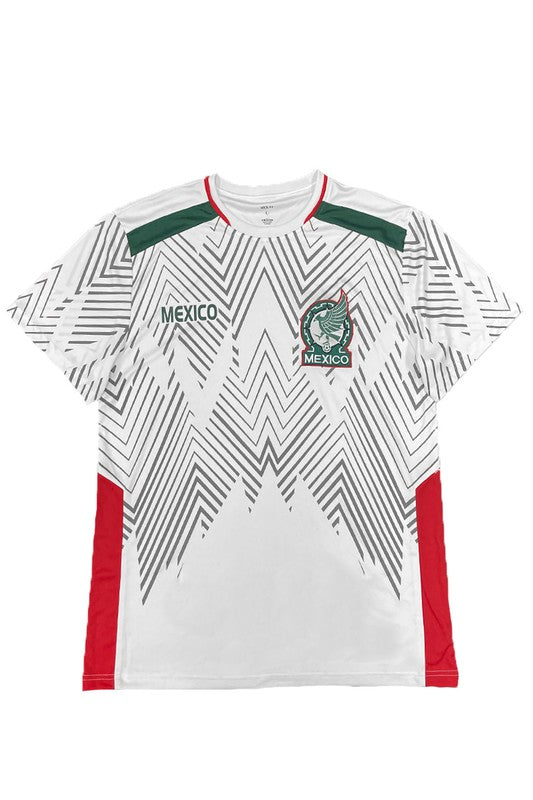 UNISEX MEXICO TEAM WORLD SOCCER JERSEYS TOP WHITE S by WEIV | Fleurcouture