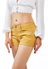 Upturned Hem Shorts Mustard S by Rag Company | Fleurcouture