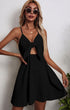V-neck front bow dress Black S by Miss Sparkling | Fleurcouture