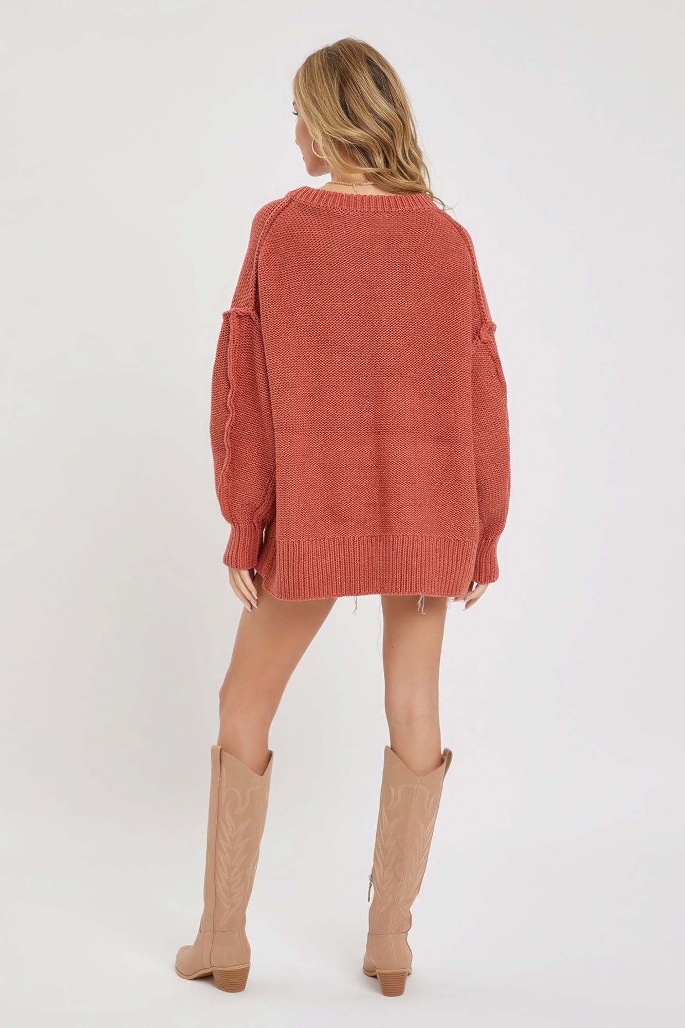 V Neck Oversized Sweater by Fleurcouture | Fleurcouture