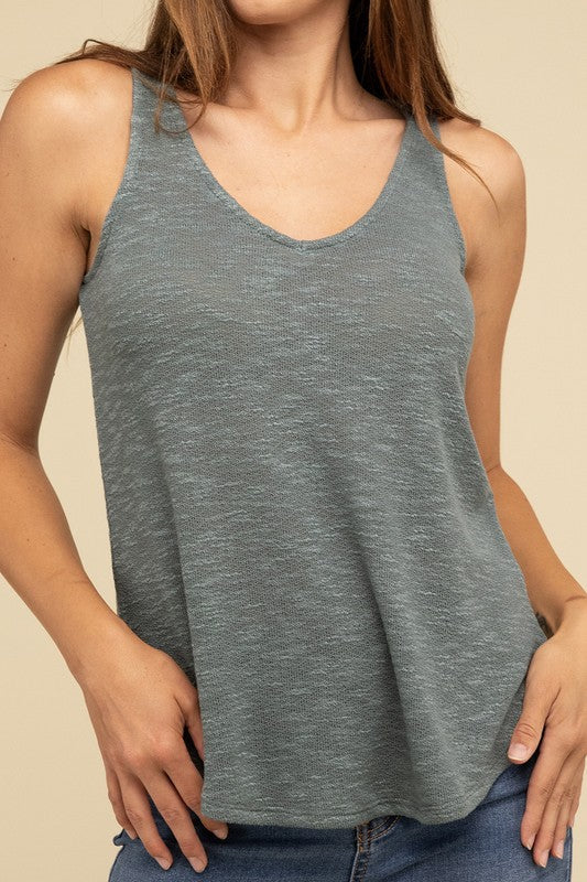 V Neck Sleeveless Cami Top ASH JADE S by ZENANA | Fleurcouture