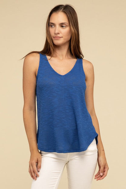 V Neck Sleeveless Cami Top by ZENANA | Fleurcouture