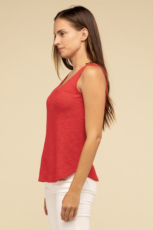 V Neck Sleeveless Cami Top by ZENANA | Fleurcouture