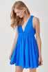 V Neck Smock Sleeveless Dress MALDIVE BLUE S by Mustard Seed | Fleurcouture